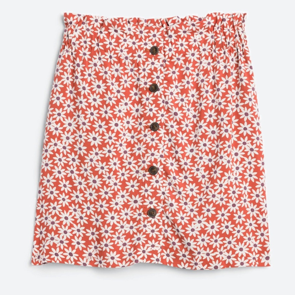 Madewell Paperbag Button-Front Skirt